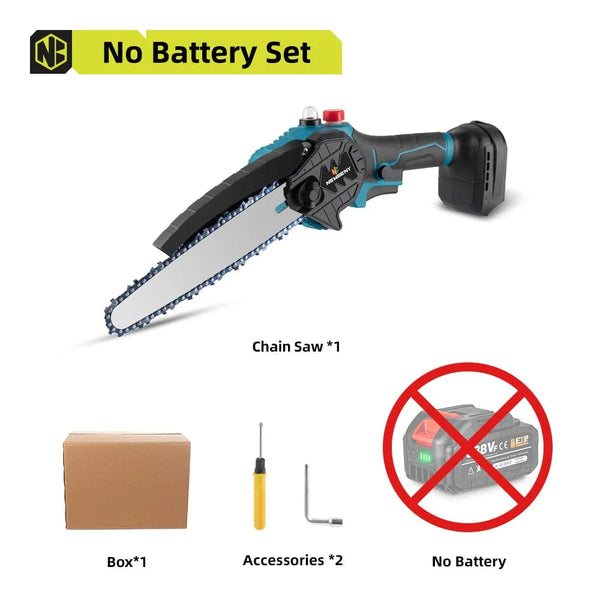 Planet Gates No Battery / United States NEWBENY 8 Inch Brushless Electric Saw With Oiler Cordless Woodworking Garden Pruning Saw Power Tools For Makita 18V Battery
