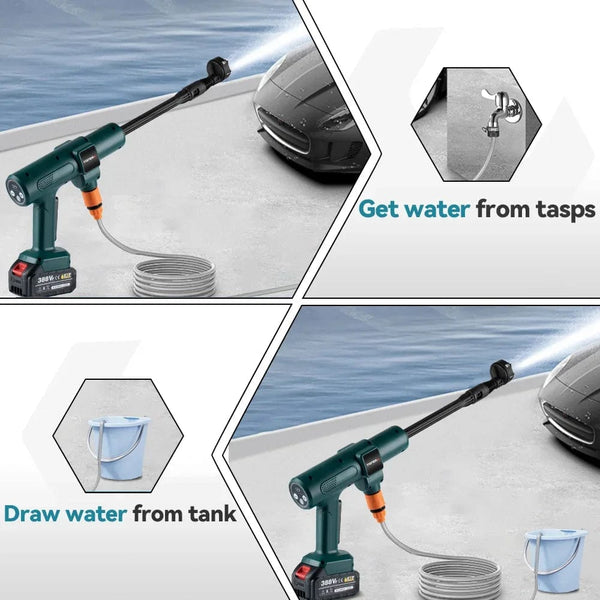 Planet Gates No Battery YOFIDRA 200Bar Brushless Electric High Pressure Washer Water Gun 6IN1 Cordless Car Washer Cleaning Garden For Makita 18V Battery