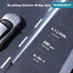 Planet Gates No Battery YOFIDRA 200Bar Brushless Electric High Pressure Washer Water Gun 6IN1 Cordless Car Washer Cleaning Garden For Makita 18V Battery