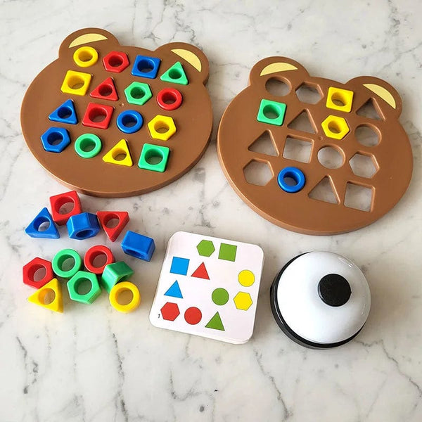 Planet Gates no box 1 Set Little Bear Geometry Matching Puzzle Puzzle Montessori Education Block Parent Child Interactive Board Game