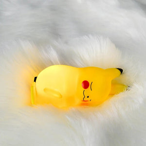 Planet Gates No box 10 Pcs Hot Pokemon Pikachu Night Light Glowing Anime Figures Toy Pokemon Pikachu Cute Bedside Led Lamp Kawaii Children Gift