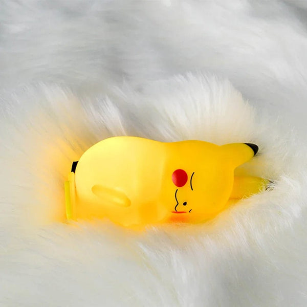 Planet Gates No box 10 Pcs Hot Pokemon Pikachu Night Light Glowing Anime Figures Toy Pokemon Pikachu Cute Bedside Led Lamp Kawaii Children Gift