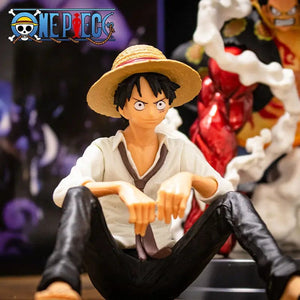 Planet Gates no box 12cm One Piece Anime Figure Luffy Sitting Position Action Figure PVC Model Collection Statue Figurine Doll Toy For Birthday Gift