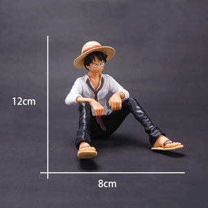 Planet Gates no box 12cm One Piece Anime Figure Luffy Sitting Position Action Figure PVC Model Collection Statue Figurine Doll Toy For Birthday Gift