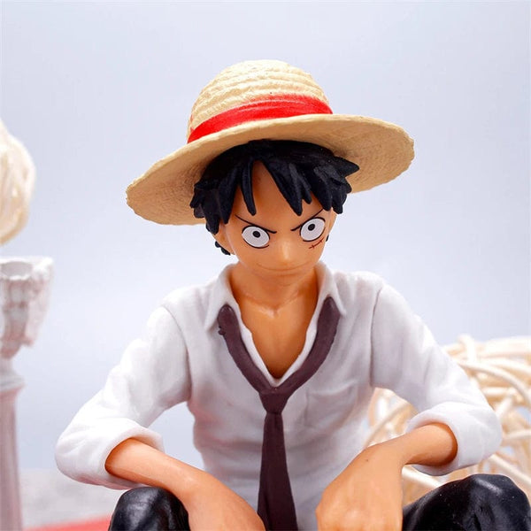 Planet Gates no box 12cm One Piece Anime Figure Luffy Sitting Position Action Figure PVC Model Collection Statue Figurine Doll Toy For Birthday Gift