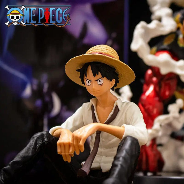 Planet Gates no box 12cm One Piece Anime Figure Luffy Sitting Position Action Figure PVC Model Collection Statue Figurine Doll Toy For Birthday Gift
