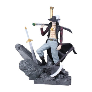 Planet Gates no box 17CM ONE PIECE Anime Figures Dracule Mihawk Top Decisive Battle Action Figure PVC Model Toys Collection Ornaments Doll Fans Gift