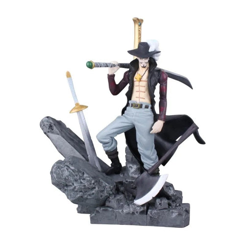 Planet Gates no box 17CM ONE PIECE Anime Figures Dracule Mihawk Top Decisive Battle Action Figure PVC Model Toys Collection Ornaments Doll Fans Gift