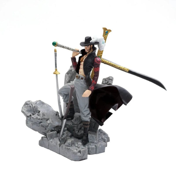 Planet Gates no box 17CM ONE PIECE Anime Figures Dracule Mihawk Top Decisive Battle Action Figure PVC Model Toys Collection Ornaments Doll Fans Gift