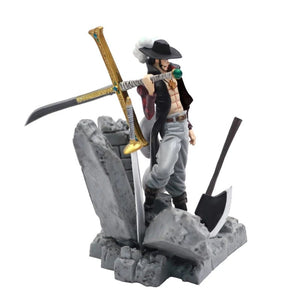 Planet Gates no box 17CM ONE PIECE Anime Figures Dracule Mihawk Top Decisive Battle Action Figure PVC Model Toys Collection Ornaments Doll Fans Gift