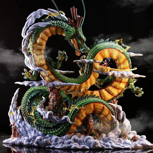 Planet Gates no box 24cm Dragon Ball Anime Figure Shenron Figure Goku And Shenron Figurine Model Pvc Statue Doll Collection Room Toy Gifts