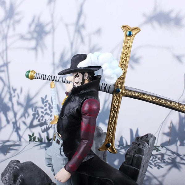 Planet Gates no box / >40cm 17CM ONE PIECE Anime Figures Dracule Mihawk Top Decisive Battle Action Figure PVC Model Toys Collection Ornaments Doll Fans Gift