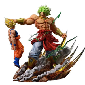Planet Gates No box Anime Dragon Ball broly Vs Son Goku Figurine 20cm Gk Pvc Action Figures Statue Collection Model Toy Gifts