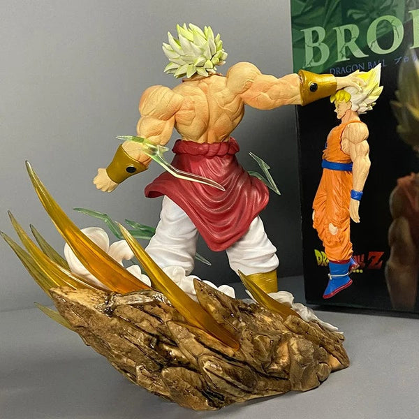 Planet Gates No box Anime Dragon Ball broly Vs Son Goku Figurine 20cm Gk Pvc Action Figures Statue Collection Model Toy Gifts