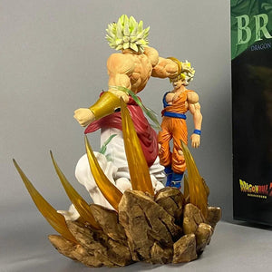 Planet Gates No box Anime Dragon Ball broly Vs Son Goku Figurine 20cm Gk Pvc Action Figures Statue Collection Model Toy Gifts