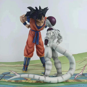 Planet Gates no box Anime Dragon Ball Z  Frieza Vs Son Goku Figurine 24CM GK Pvc Action Figures Statue Collection Model Toy Gifts