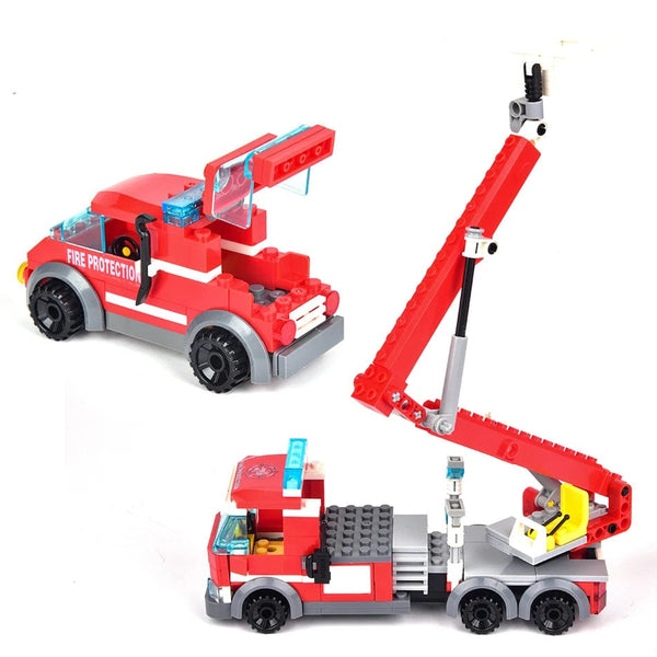 Planet Gates no box HUIQIBAO 756pcs Fire Station Model Building Blocks Truck Helicopter Firefighter Bricks City Educational Toys For Children Gift