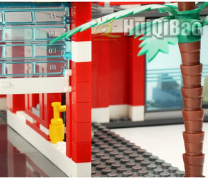 Planet Gates no box HUIQIBAO 756pcs Fire Station Model Building Blocks Truck Helicopter Firefighter Bricks City Educational Toys For Children Gift