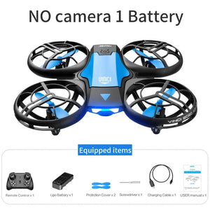 Planet Gates no camera 1battery 1 / spain V8 New Mini Drone 4K 1080P HD Camera Drones WiFi Fpv Air Pressure Height Maintain  Foldable Quadcopter RC Dron Toy Gift