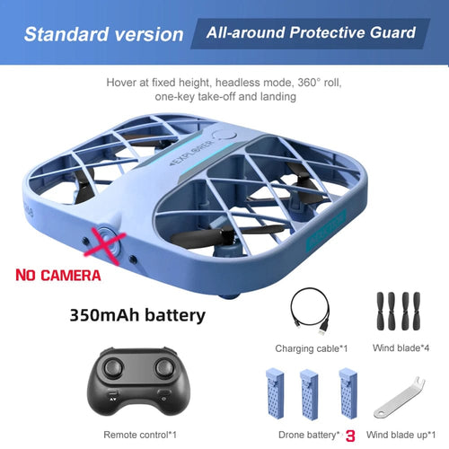Planet Gates No camera 3B Blue / CN JJRC H107 Mini Drone Dron 8K 4K Quadcopter with Camera Real-Time Transmission Mini Pocket UFO Small Remote Control Plane Toy Boy