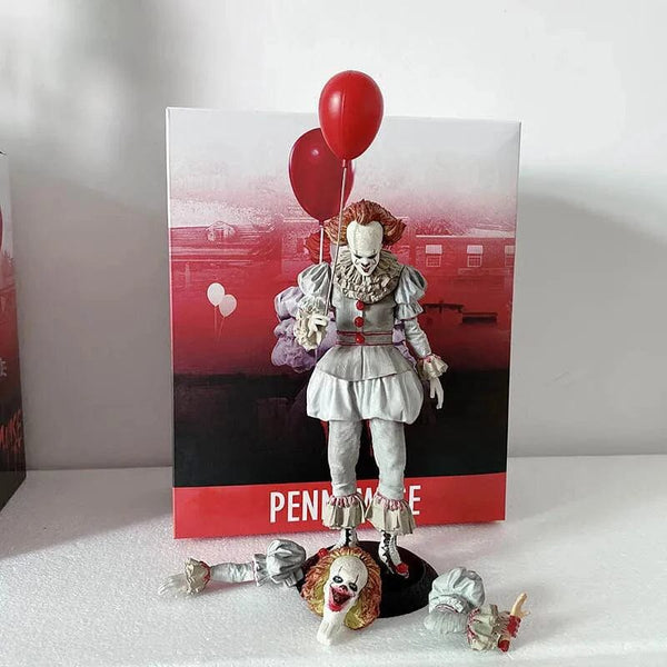 Planet Gates NO5-Pennywise / with box NECA Pennywise Joker Action Figure Toy Doll Horror Halloween Christmas Gift 18cm Bookshelf Ornament