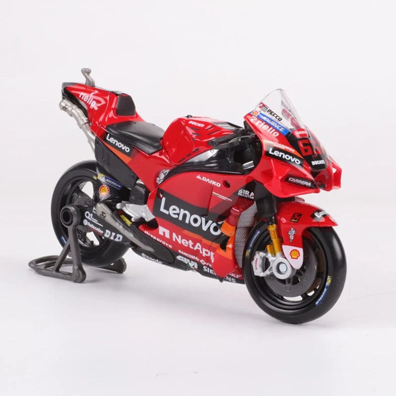 Planet Gates NO63 Maisto 1/18 2022 Racing Ducati Lenovo Team Motorcycle Car Simulation Alloy Car Model #63 Franceeco Bagnaia