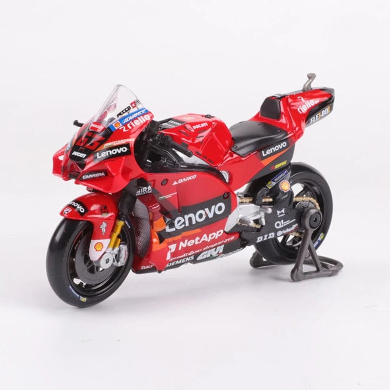 Planet Gates NO63 Maisto 1/18 2022 Racing Ducati Lenovo Team Motorcycle Car Simulation Alloy Car Model #63 Franceeco Bagnaia