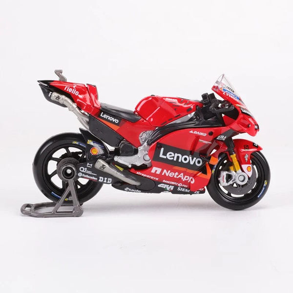 Planet Gates NO63 Maisto 1/18 2022 Racing Ducati Lenovo Team Motorcycle Car Simulation Alloy Car Model #63 Franceeco Bagnaia