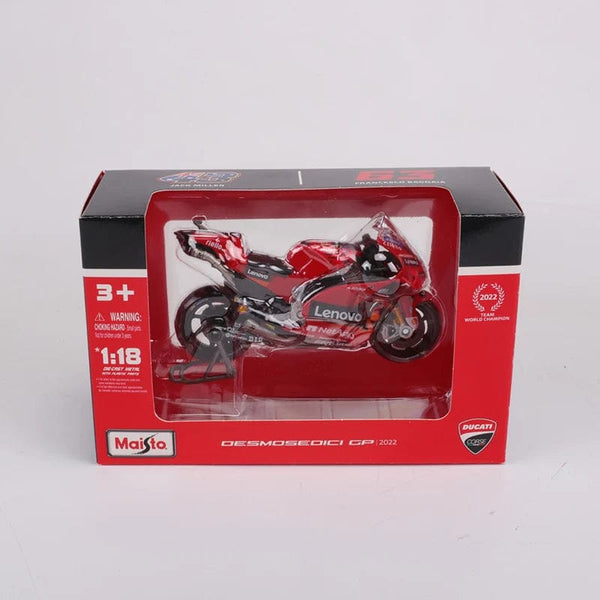Planet Gates NO63 Maisto 1/18 2022 Racing Ducati Lenovo Team Motorcycle Car Simulation Alloy Car Model #63 Franceeco Bagnaia