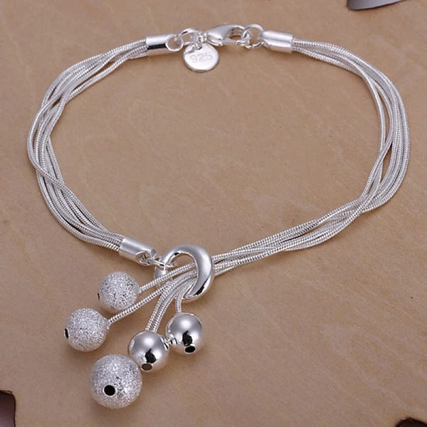 Planet Gates Noble 925 Sterling Silver Square Solid Chain Bracelet For Women Men Charm Party Gift Wedding Fashion Jewelry