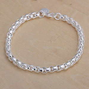 Planet Gates Noble 925 Sterling Silver Square Solid Chain Bracelet For Women Men Charm Party Gift Wedding Fashion Jewelry