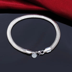 Planet Gates Noble 925 Sterling Silver Square Solid Chain Bracelet For Women Men Charm Party Gift Wedding Fashion Jewelry