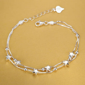 Planet Gates Noble 925 Sterling Silver Square Solid Chain Bracelet For Women Men Charm Party Gift Wedding Fashion Jewelry