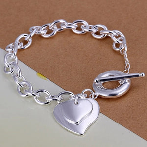 Planet Gates Noble 925 Sterling Silver Square Solid Chain Bracelet For Women Men Charm Party Gift Wedding Fashion Jewelry