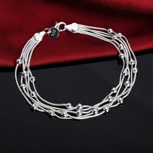 Planet Gates Noble 925 Sterling Silver Square Solid Chain Bracelet For Women Men Charm Party Gift Wedding Fashion Jewelry
