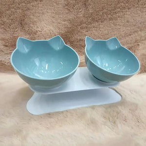 Planet Gates Non-Slip Cat Single Double Pet Bowls With Stand Food Feed And Water Bowls Inclination Stand Cats Feeders Feeding Kitten Supplies