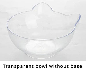 Planet Gates Non-slip For Cats Dogs Feeders Pet Food and Water Bowls With Stand Base Transparent Inclined Feeding Products Cat Bowl