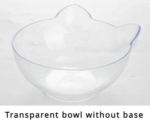 Planet Gates Non-slip For Cats Dogs Feeders Pet Food and Water Bowls With Stand Base Transparent Inclined Feeding Products Cat Bowl