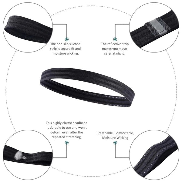 Planet Gates Non Slip Men Women Sweatband Sport Fitness Headband Tennis Badminton Basketball Running Headbands Hair Sweat Band