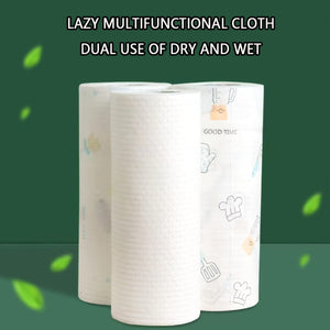 Planet Gates Non-woven Fabric / The Whole Crowd 1 Roll/150 Sheets Dishcloth, Multifunctional And Multi-purpose Dishcloth, Disposable Kitchen Paper Towels, Dishwashing Cloth, Cleaning Cloth, Non Oil Absorbing And Water Absorbing Roll Paper