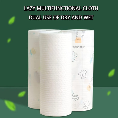 Planet Gates Non-woven Fabric / The Whole Crowd 1 Roll/150 Sheets Dishcloth, Multifunctional And Multi-purpose Dishcloth, Disposable Kitchen Paper Towels, Dishwashing Cloth, Cleaning Cloth, Non Oil Absorbing And Water Absorbing Roll Paper