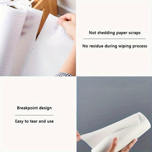 Planet Gates Non-woven Fabric / The Whole Crowd 1 Roll/150 Sheets Dishcloth, Multifunctional And Multi-purpose Dishcloth, Disposable Kitchen Paper Towels, Dishwashing Cloth, Cleaning Cloth, Non Oil Absorbing And Water Absorbing Roll Paper