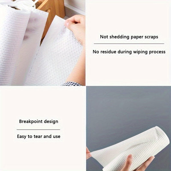 Planet Gates Non-woven Fabric / The Whole Crowd 1 Roll/150 Sheets Dishcloth, Multifunctional And Multi-purpose Dishcloth, Disposable Kitchen Paper Towels, Dishwashing Cloth, Cleaning Cloth, Non Oil Absorbing And Water Absorbing Roll Paper