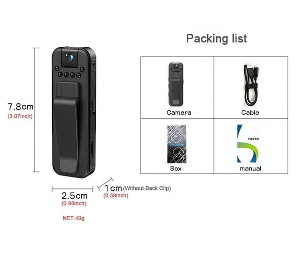 Planet Gates none Wifi camera / only camera 1080P Body Mini Camera Portable Small Digital Video Recorder Police BodyCam Infrared Night Vision Miniature Camcorder