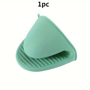 Planet Gates Nordic Green 1pc Heat-Resistant Silicone Oven Glove - Perfect for Baking & Grilling!