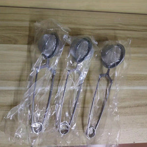 Planet Gates Normal 3pcs Premium Stainless Steel Snap Ball Tea Strainer With Handle - Fine Mesh Loose Leaf Tea Infuser For Fine Brewing (Large)