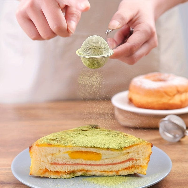 Planet Gates Normal 3pcs Premium Stainless Steel Snap Ball Tea Strainer With Handle - Fine Mesh Loose Leaf Tea Infuser For Fine Brewing (Large)