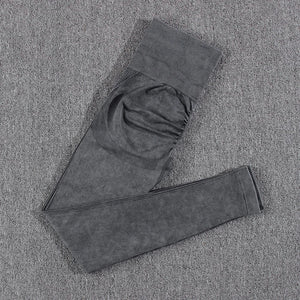 Planet Gates NORMOV 2Pcs Gym Women Sets Seamless Yoga Set High Waist Gym Sportwear Push Up Sport Workout Sets Fitness Long Sleeve Gym Suit