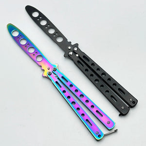 Planet Gates Novice Training Practice Butterfly Knife Fantasy Throwing Knife Safe and Hands Free Training Butterfly Folding Knife Tool