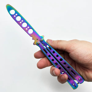 Planet Gates Novice Training Practice Butterfly Knife Fantasy Throwing Knife Safe and Hands Free Training Butterfly Folding Knife Tool